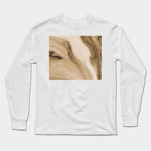 Abstract Oil Painting Eggshell Pastel Brown 1c16 Long Sleeve T-Shirt